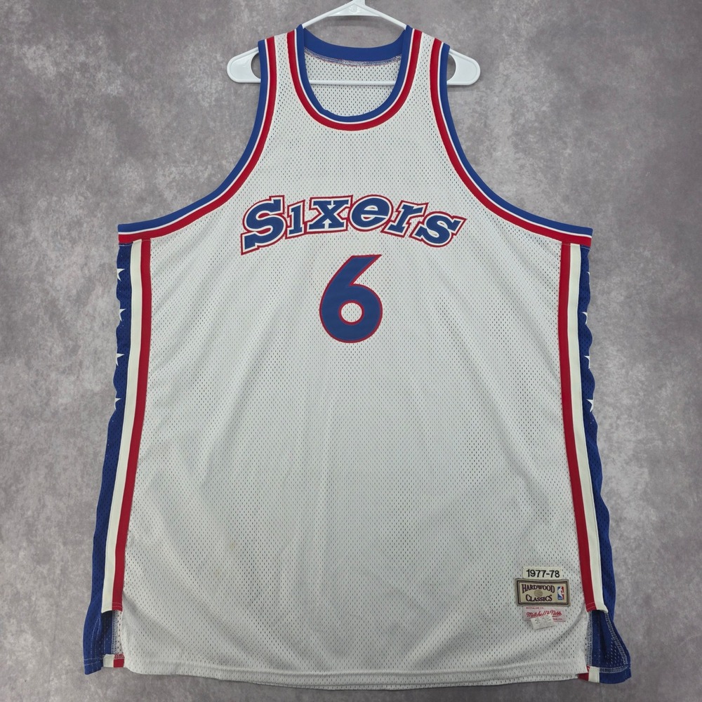 Julius Erving‎ Philadelphia 76ers 1977-78 Jersey Mitchell & Ness Mens 4XL White